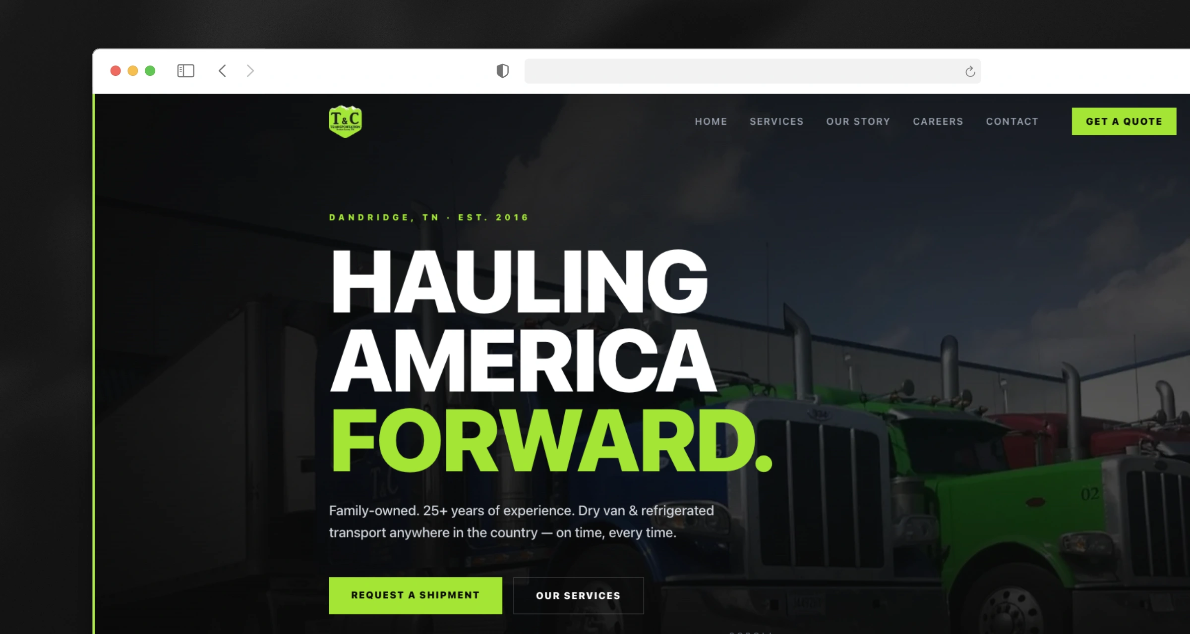 TNC Transportation website
